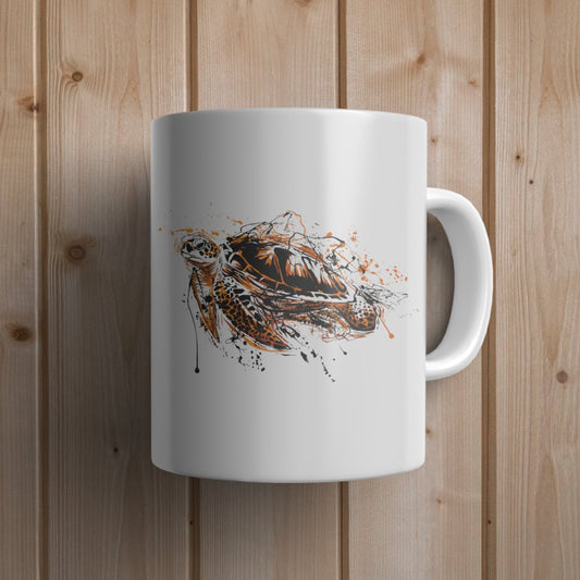 Turtle Paint Splatter Mug - Canvas and Gifts