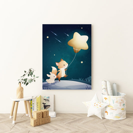 Walking With a Star Nursery Canvas - Canvas and Gifts